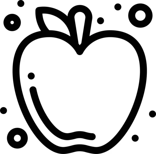 Apple Autumn Food Icon — Stock Vector