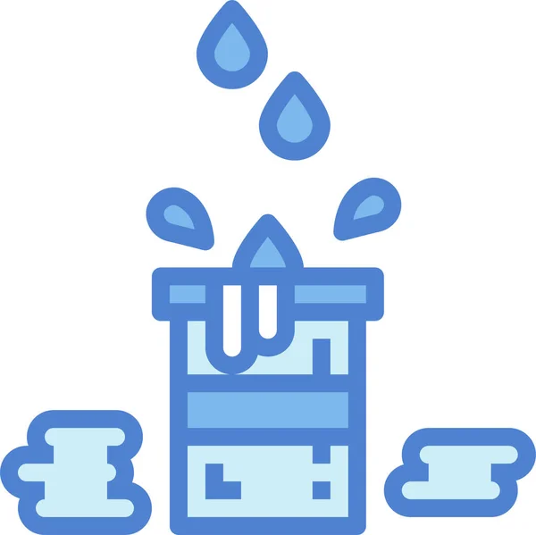 Icono Herramientas Lluvia Cubo Estilo Contorno Lleno — Vector de stock