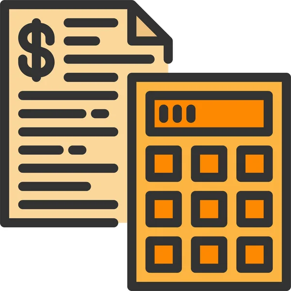 Ícone Arquivo Documento Calculadora —  Vetores de Stock