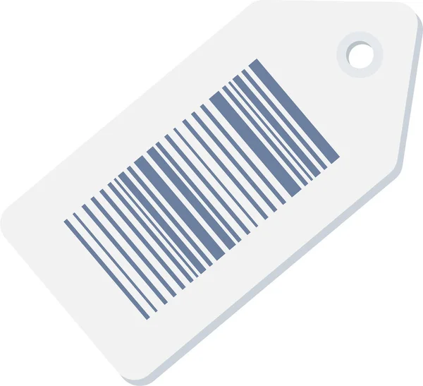 Tag Barcode Etikett Symbol Flachen Stil — Stockvektor