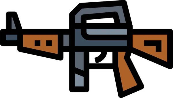 軍と戦争のカテゴリの銃ライフルサービスのアイコン — ストックベクタ