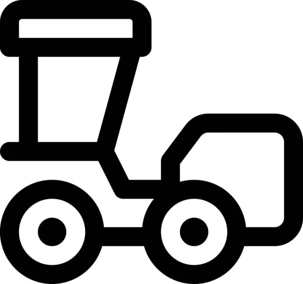 Tractor Vehículo Granja Icono Estilo Esquema — Archivo Imágenes Vectoriales