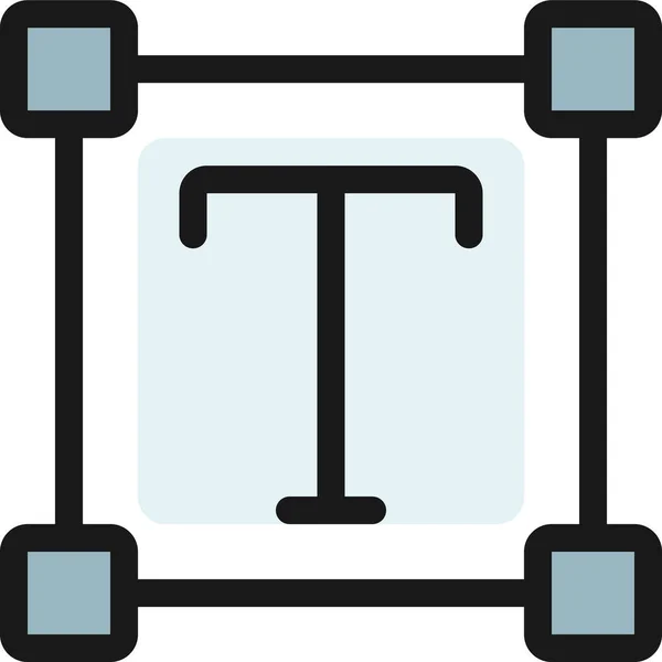 Formato Texto Llenado Esquema Icono Estilo Contorno Lleno — Archivo Imágenes Vectoriales