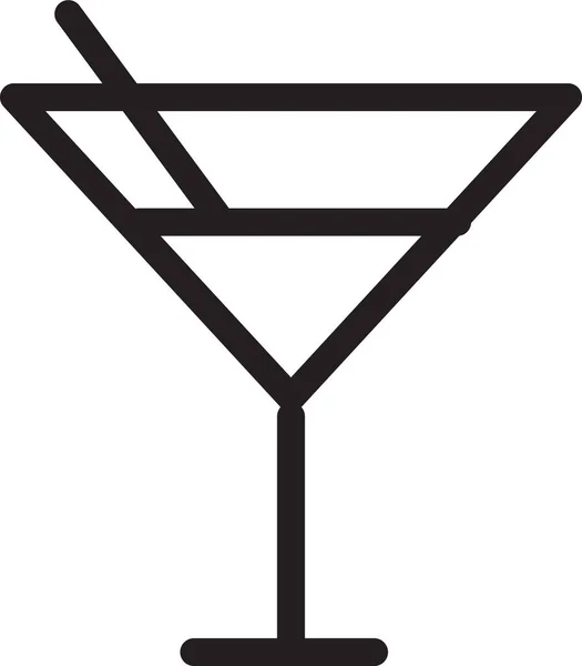 Cocktail Beverage Drink Icon Outline Style — Stock Vector