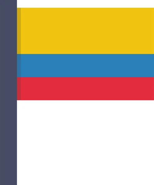 Kolumbiai Kolumbiai Ország Ikon Lapos Stílusban — Stock Vector