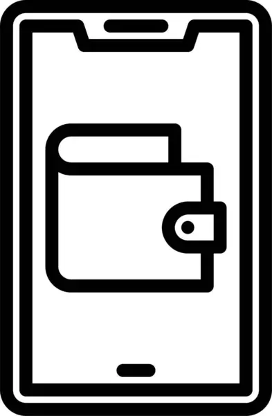 Иконка Кошелек Смартфона — стоковый вектор