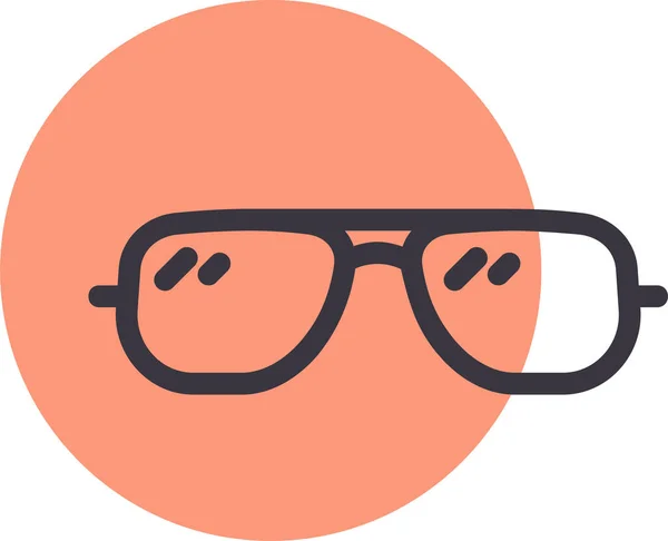 Tartozékhűtő Szemüveg Ikon Körvonalazott Stílusban — Stock Vector