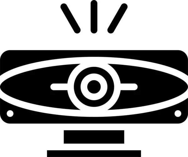 Икона Робототехники Твердом Стиле — стоковый вектор