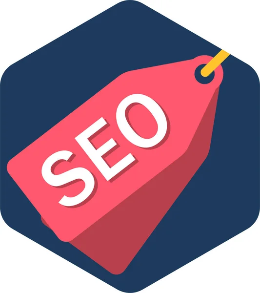 Seo Tag Tags Icon Badge Stil — Stockvektor