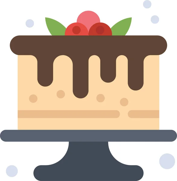 Kuchen Dessert Lebensmittel Ikone Der Kategorie Lebensmittel Getränke — Stockvektor