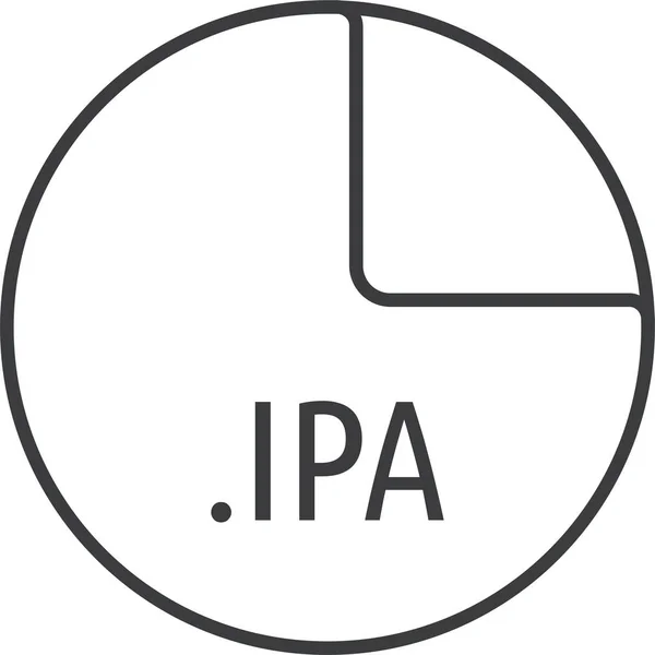 Formato Archivo Ipa Icon Outline Style — Vector de stock