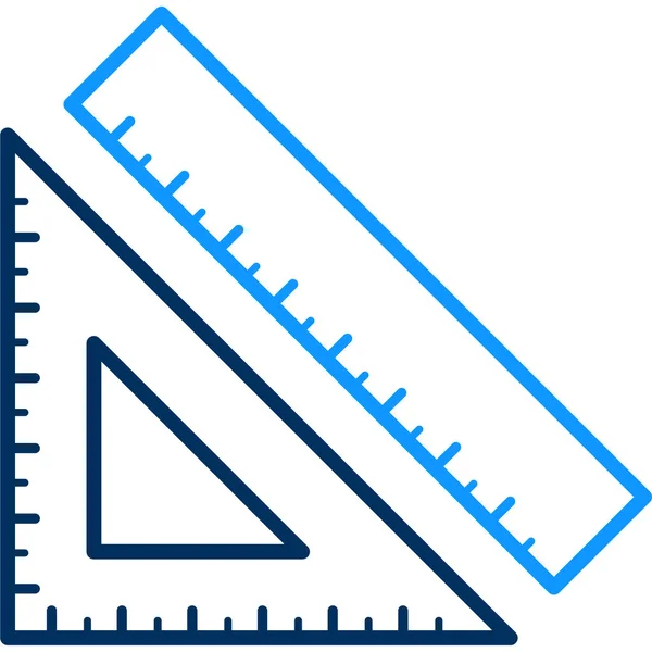 Geometría Papelería Esquema Icono Estilo Contorno — Archivo Imágenes Vectoriales