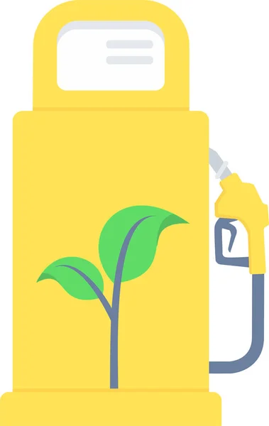 Eco Fuel Ecology Icon Flat Style — Stock Vector