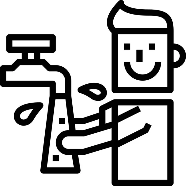 Cleaning Hand Hand Washing Icon — Stock Vector