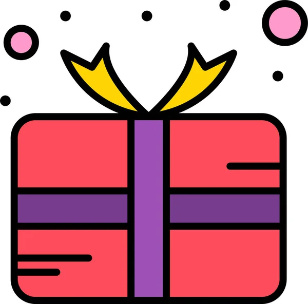 Icono Gras Regalo Carnaval Categoría Eventos Entretenimiento — Vector de stock