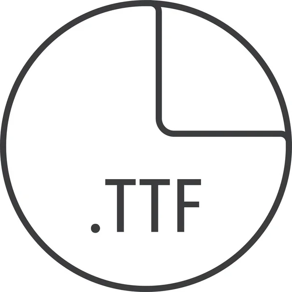 ファイル形式Tfアイコンアウトラインスタイル — ストックベクタ