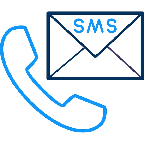 Κλήση Εικονίδιο Επικοινωνίας Sms Στυλ Περίγραμμα — Διανυσματικό Αρχείο