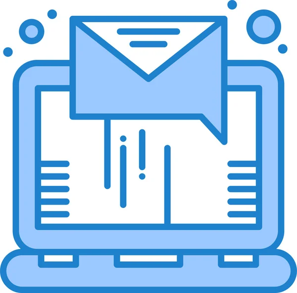 Ícone Line Carta Mail Categoria Gestão Negócios — Vetor de Stock