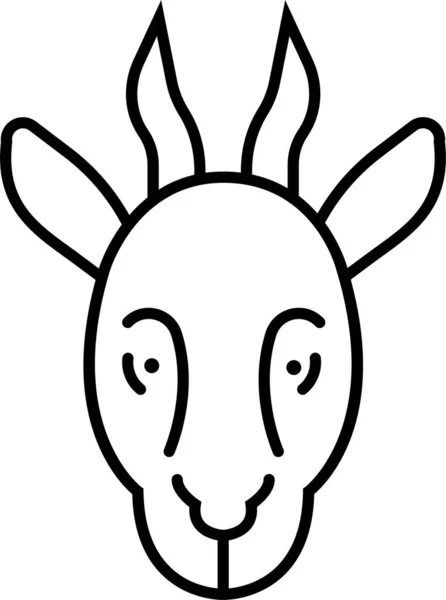 Animal Antílope Cabra Icono — Vector de stock