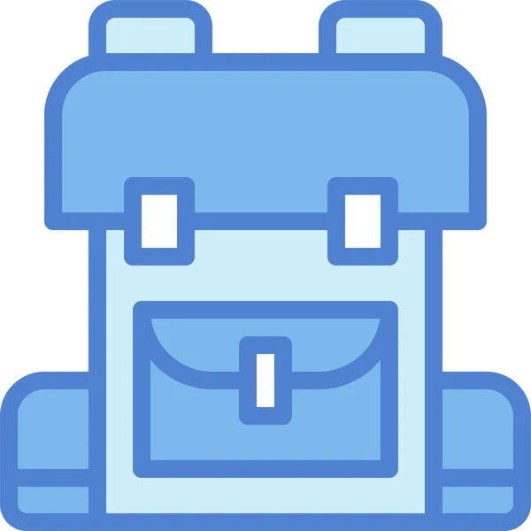 Bolsa Bolsas Icono Educación Estilo Contorno Lleno — Vector de stock