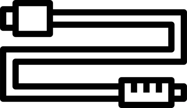 Kábelek Kapcsolat Elektronika Ikon Körvonalazott Stílusban — Stock Vector