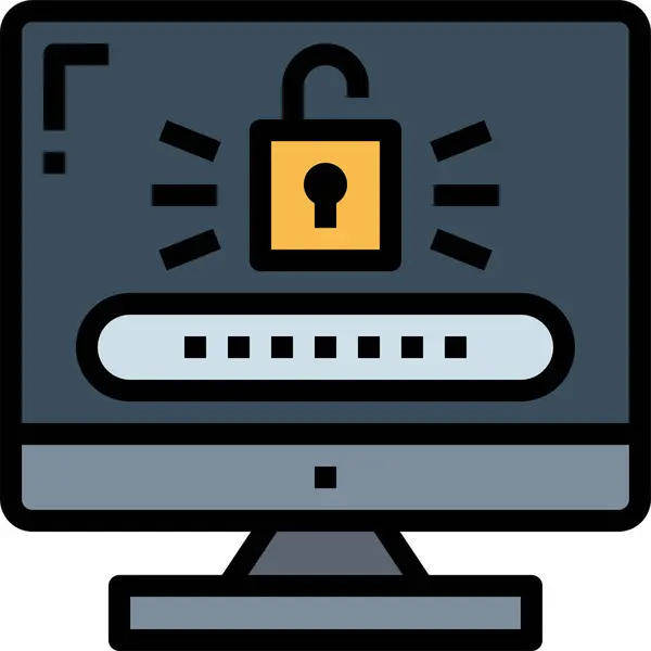 Εικονίδιο Προστασίας Κλειδώματος Δεδομένων — Διανυσματικό Αρχείο