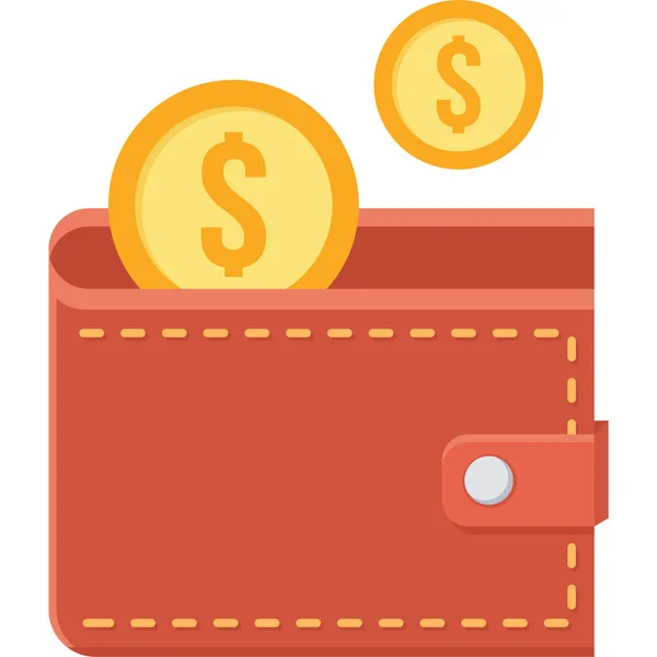 Devolución Dinero Guardar Icono Estilo Plano — Vector de stock