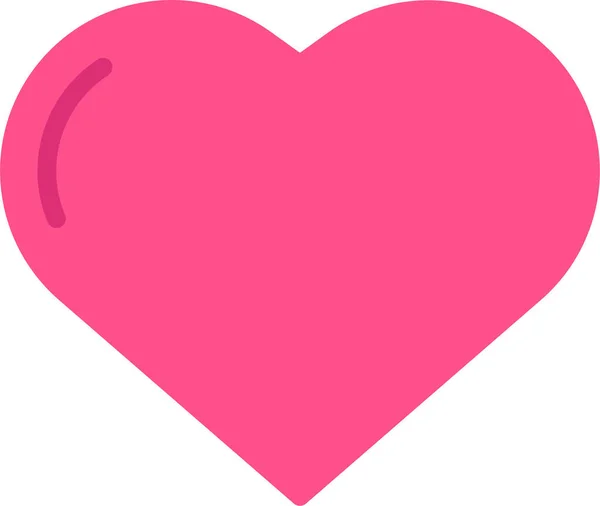 Corazón Valentine Amor Icono Categoría Amor Romance — Vector de stock