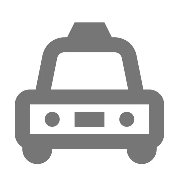 Автомобільний Значок Таксі Контурному Стилі — стоковий вектор