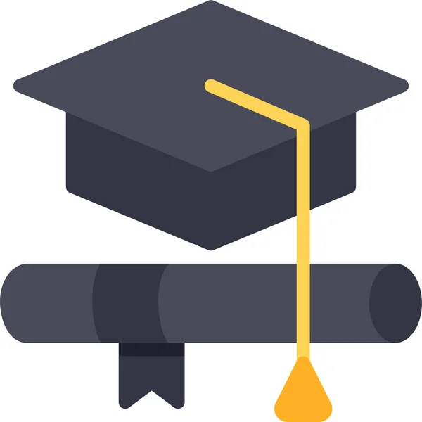 Zertifikat Abschluss Ausbildung Symbol — Stockvektor
