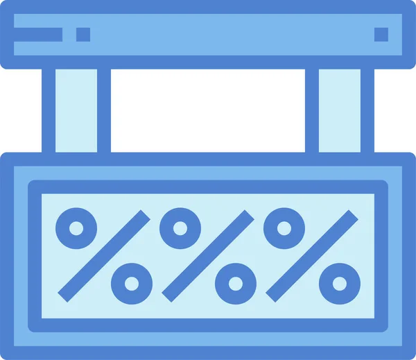 Ads Direction Panel Icon Filled Outline Style — Stock Vector