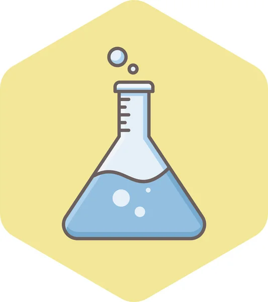 Ciencia Química Química Icono Estilo Contorno Lleno — Vector de stock