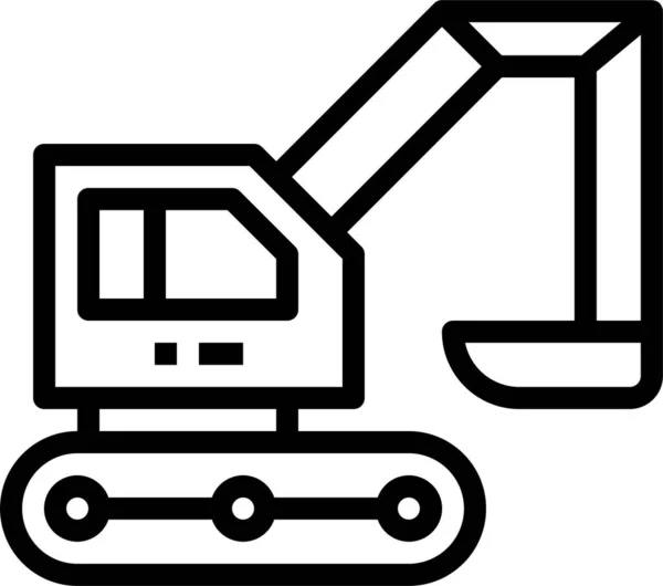 Transport Ikone Für Baulader Umrissen — Stockvektor