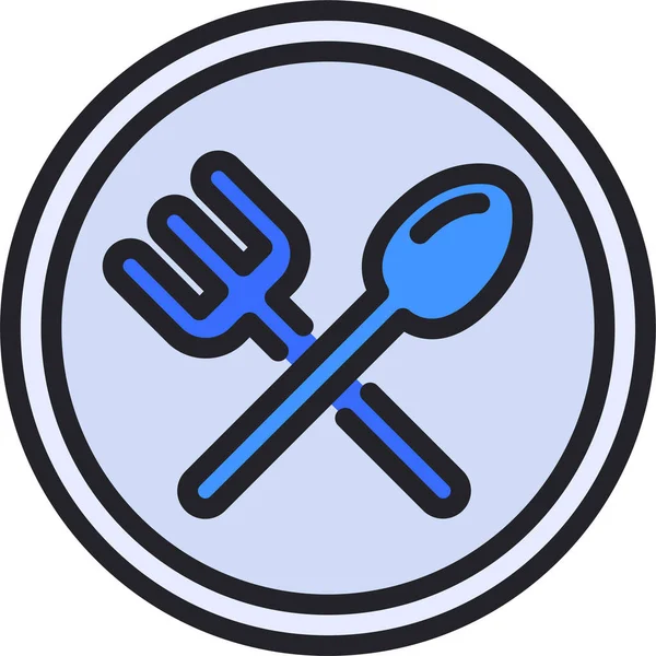 餐具食品叉子图标 — 图库矢量图片