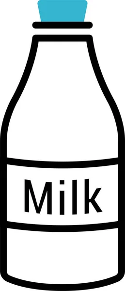 Flasche Milchgetränk Ikone — Stockvektor