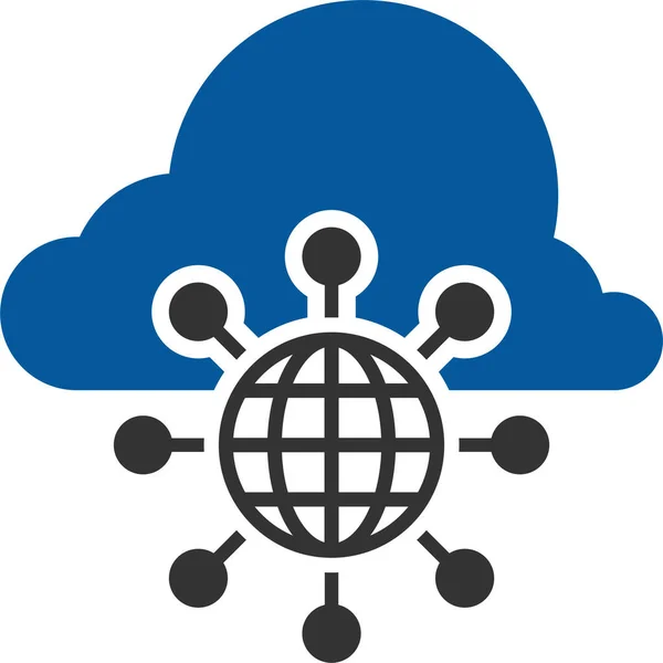 Ikona Spojení Cloudové Komunikace — Stockový vektor
