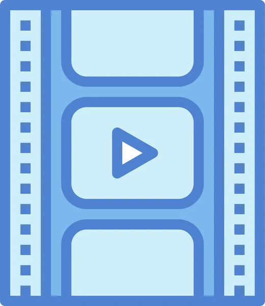 Icono Los Fotogramas Película Entretenimiento Estilo Esquema Lleno — Archivo Imágenes Vectoriales
