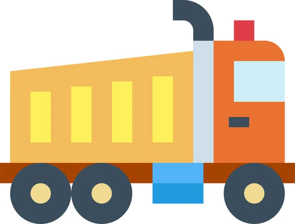 Automobile Dump Transportation Icon Flat Style — Stock Vector