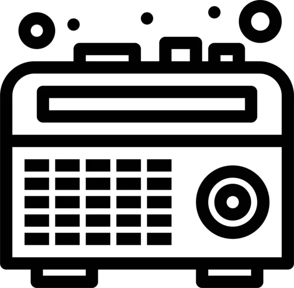 Boom Box Radio Icon Outline Style — Stock Vector