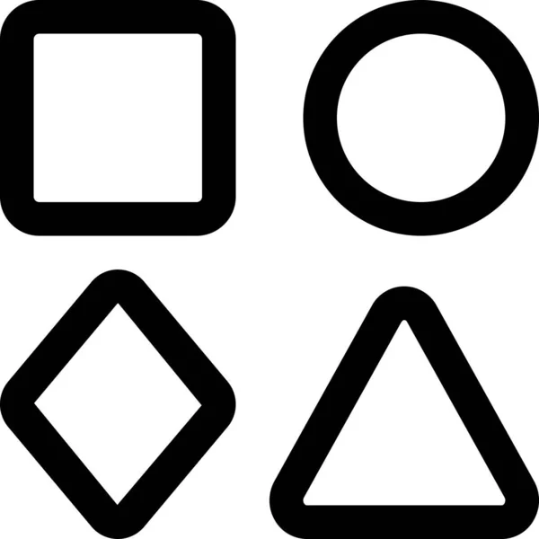 Array Ontwerp Vormen Pictogram Omtrek Stijl — Stockvector