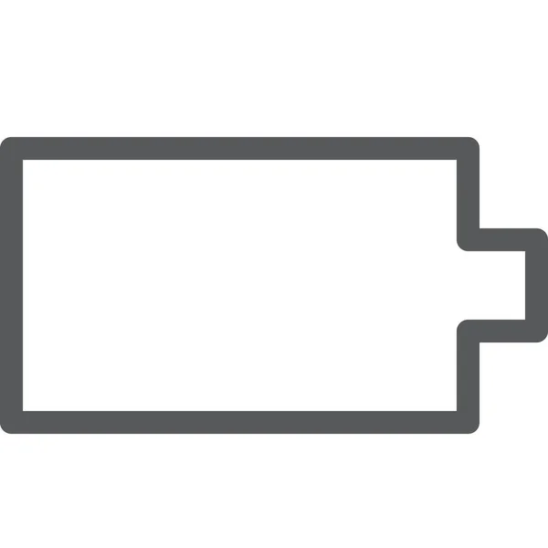 Batterie Vide Icône Mobile Dans Style Contour — Image vectorielle