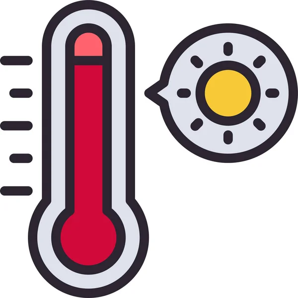 Ikona Termometru Słonecznego Temperatury — Wektor stockowy