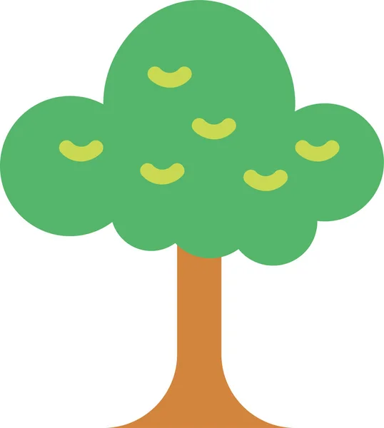 Επίπεδο Εικονίδιο Σαφάρι Δέντρο Επίπεδη Στυλ — Διανυσματικό Αρχείο