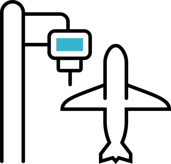 航空機の飛行機のアイコン — ストックベクタ