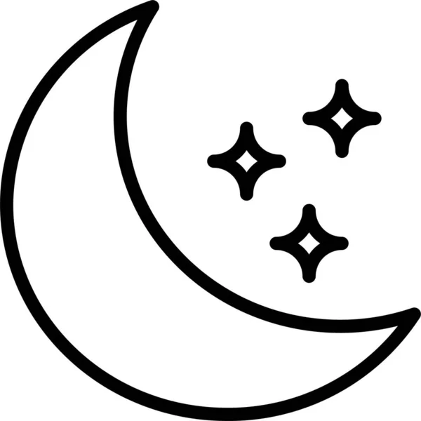 Moon Weather Crescent Icon — Stock Vector