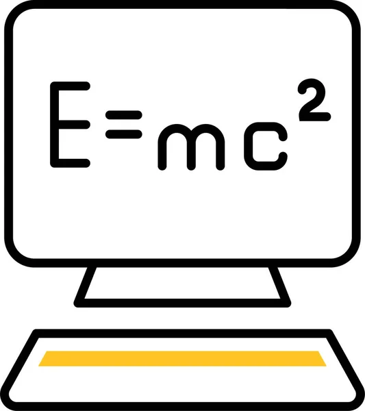 等价物物理学计算机图标 — 图库矢量图片