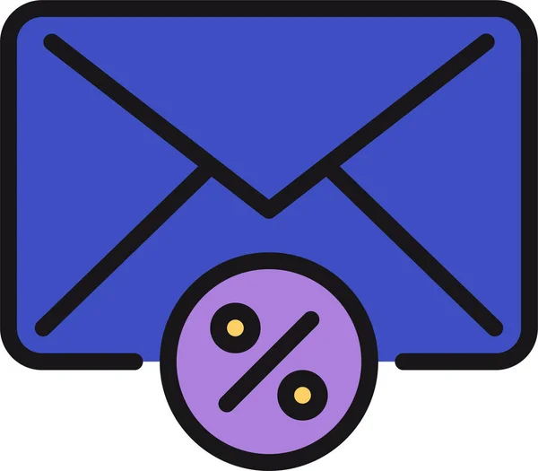 Commerce Discount Email Icon — Stock Vector