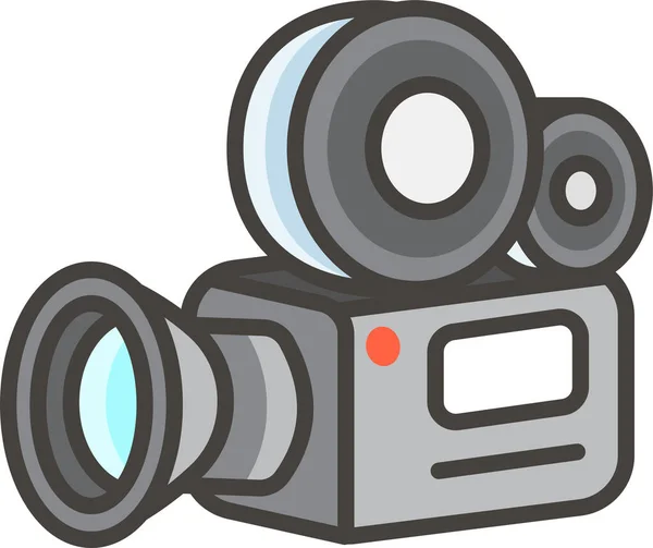 1F3A5 Icono Película Cámara Categoría Mixta — Vector de stock