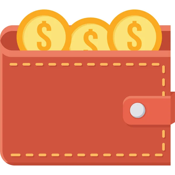 Dollar Savings Icon Flat Style — Stock Vector