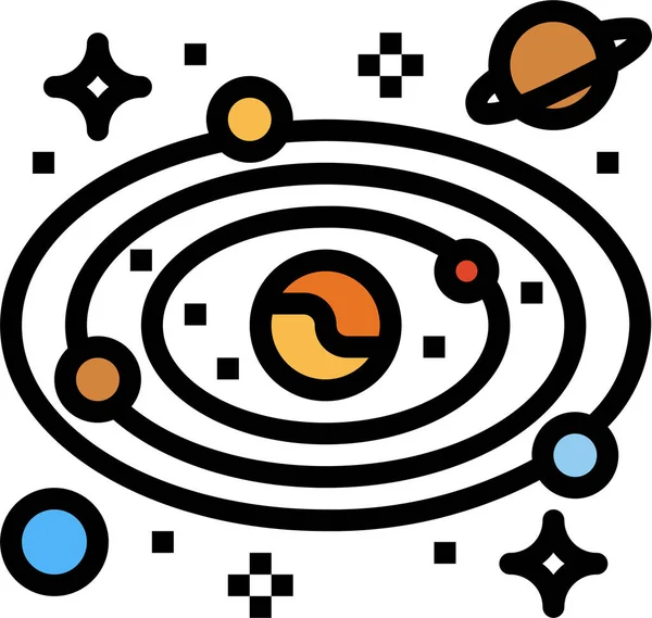 Astronomy Galaxy Orbit Icon Space Aliens Category — Stock Vector